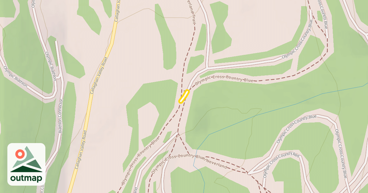 Map of Olympic Cross-Country Blue