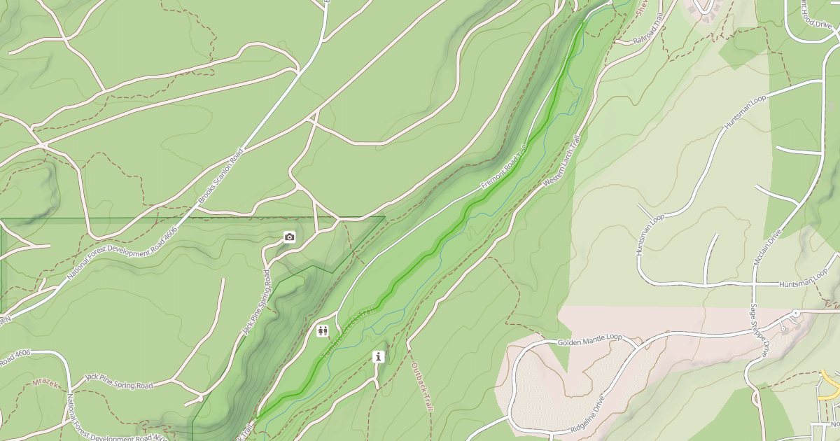 Map preview of Tumalo Creek Trail