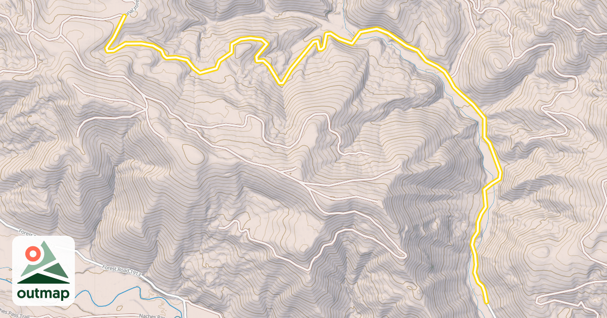 Map of National Forest Development Road 1911