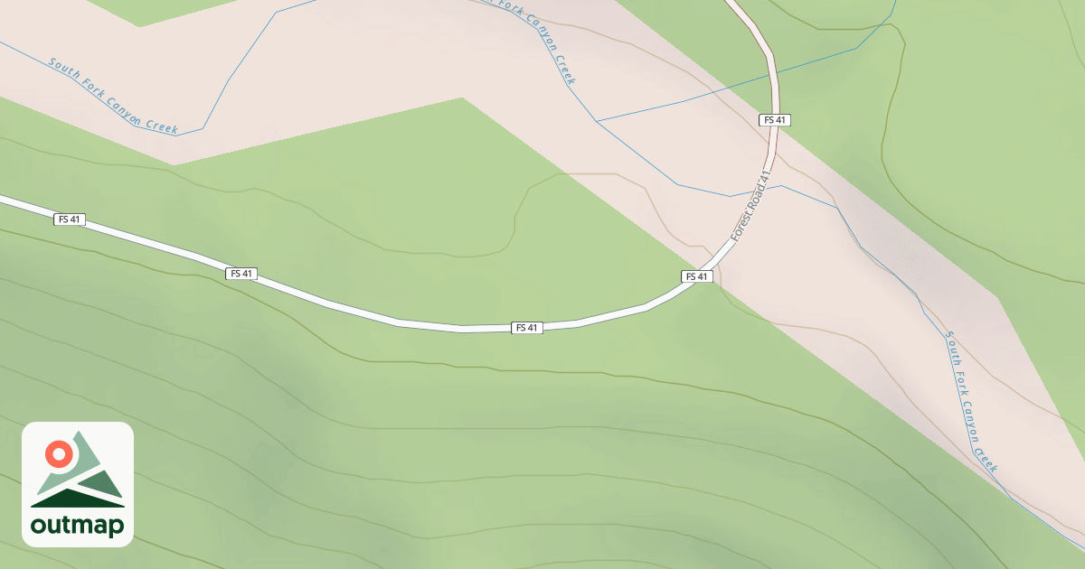 Map of CANYON CR WEST CG