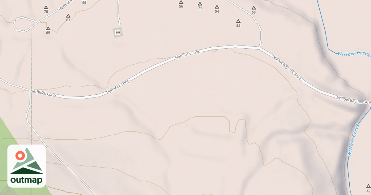 Map of WILLOW BAY - B