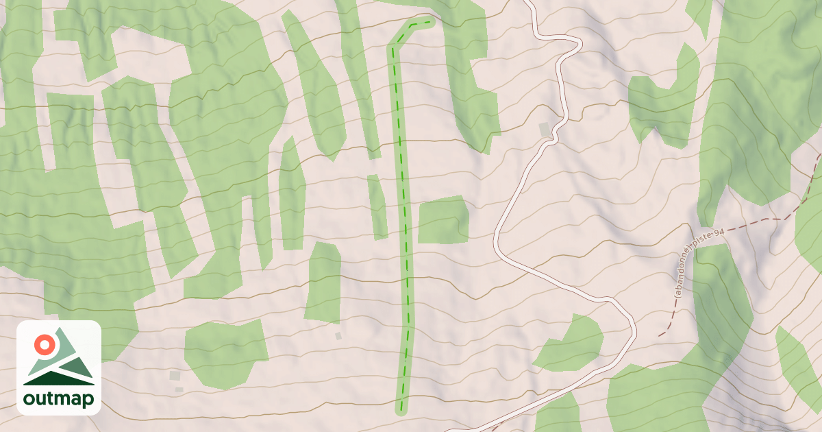 Map of (abandonné) piste