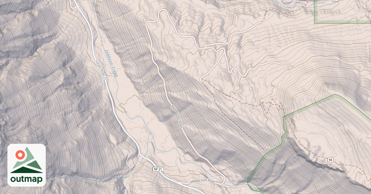 Map of MIDDLE FORK