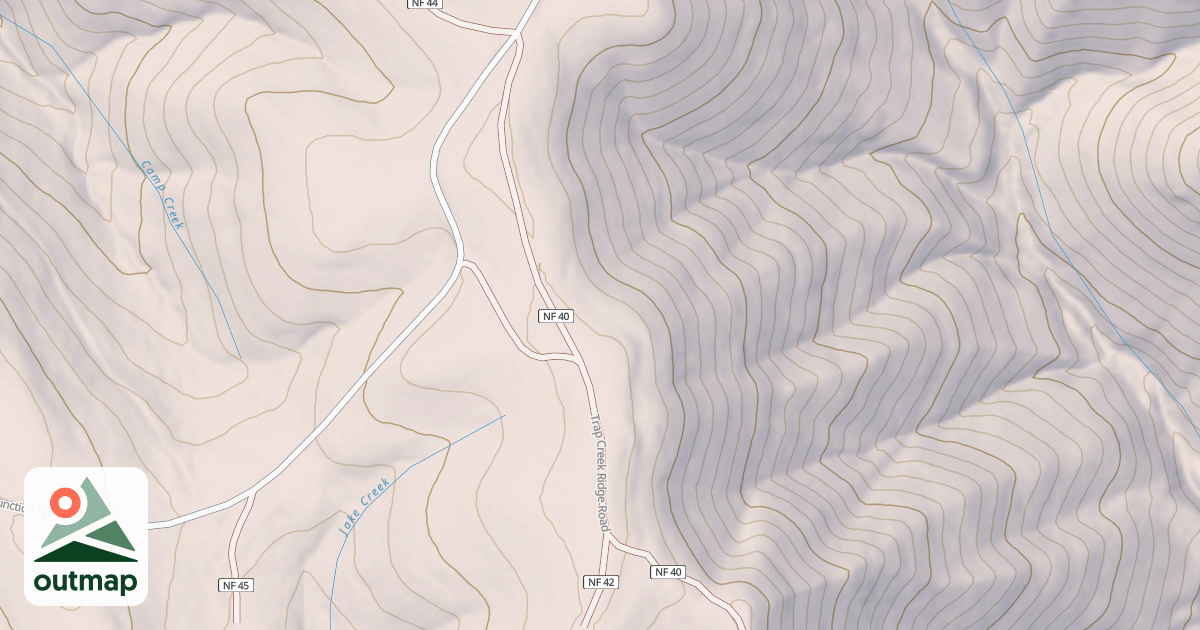 Map of TRAP CR. RDG.