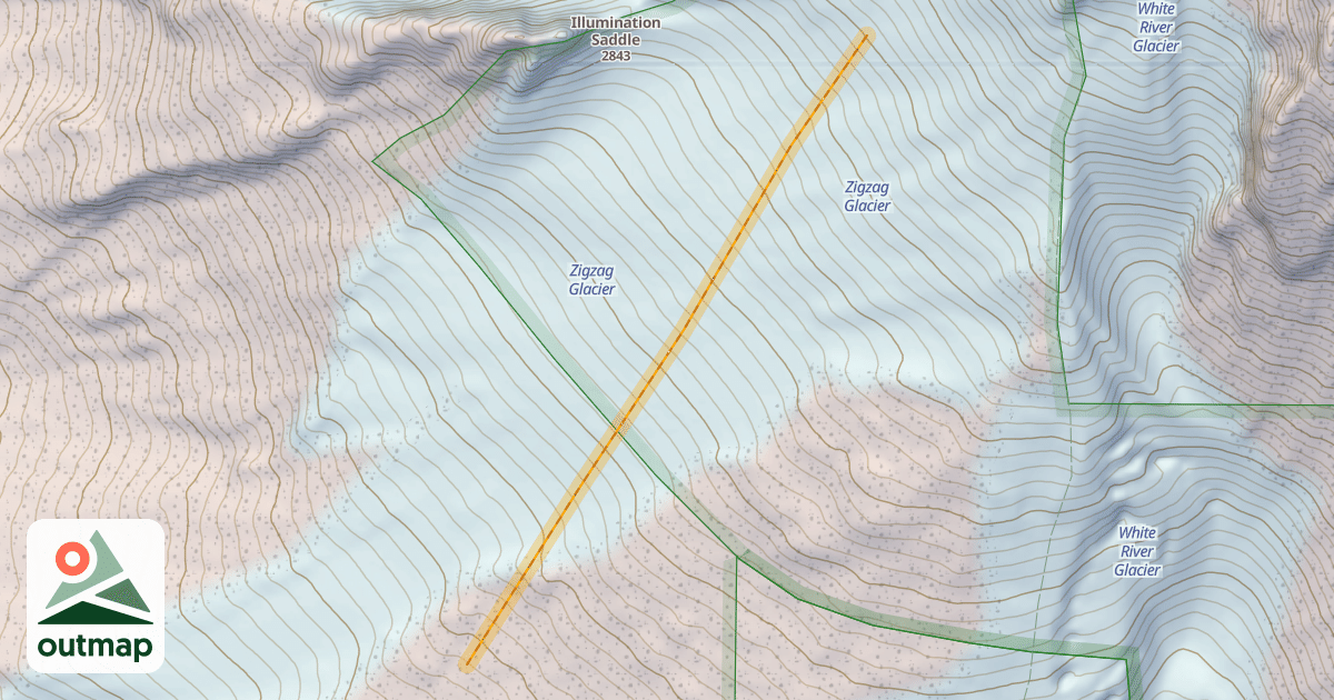 Map of Zigzag Glacier