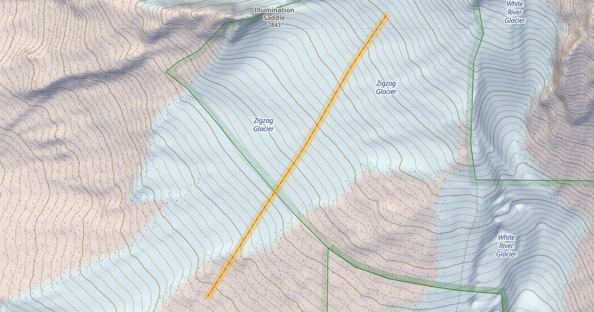 Map preview of Zigzag Glacier
