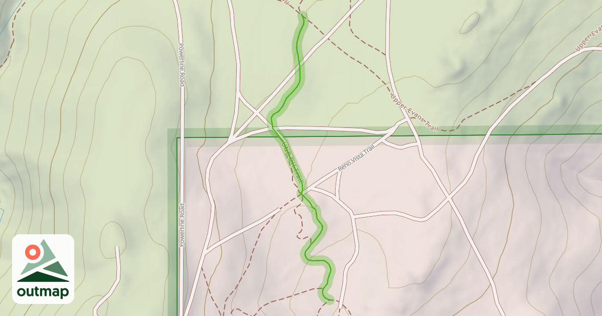 Map of UNR DH Trail