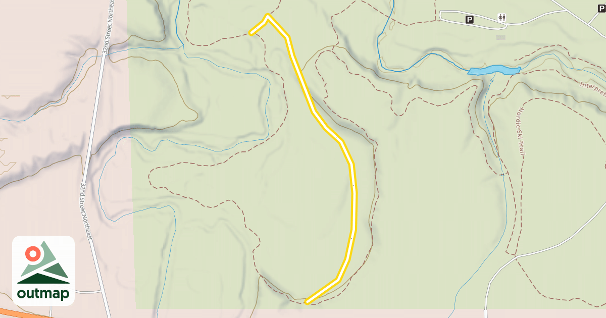Map of Nordic Ski Trail APPROXIMATE
