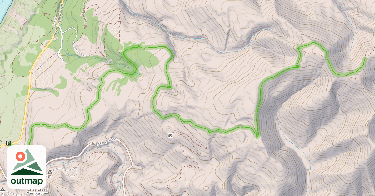 Map of Hazard Peak Trail