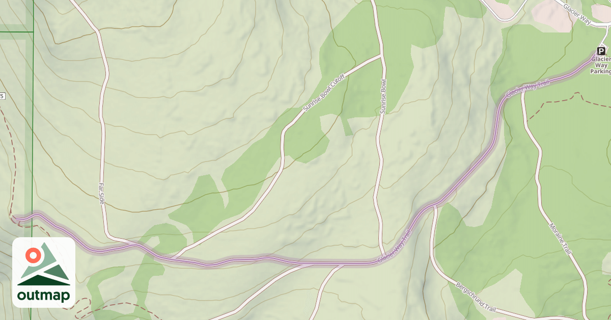 Map of Glacier Way Trail