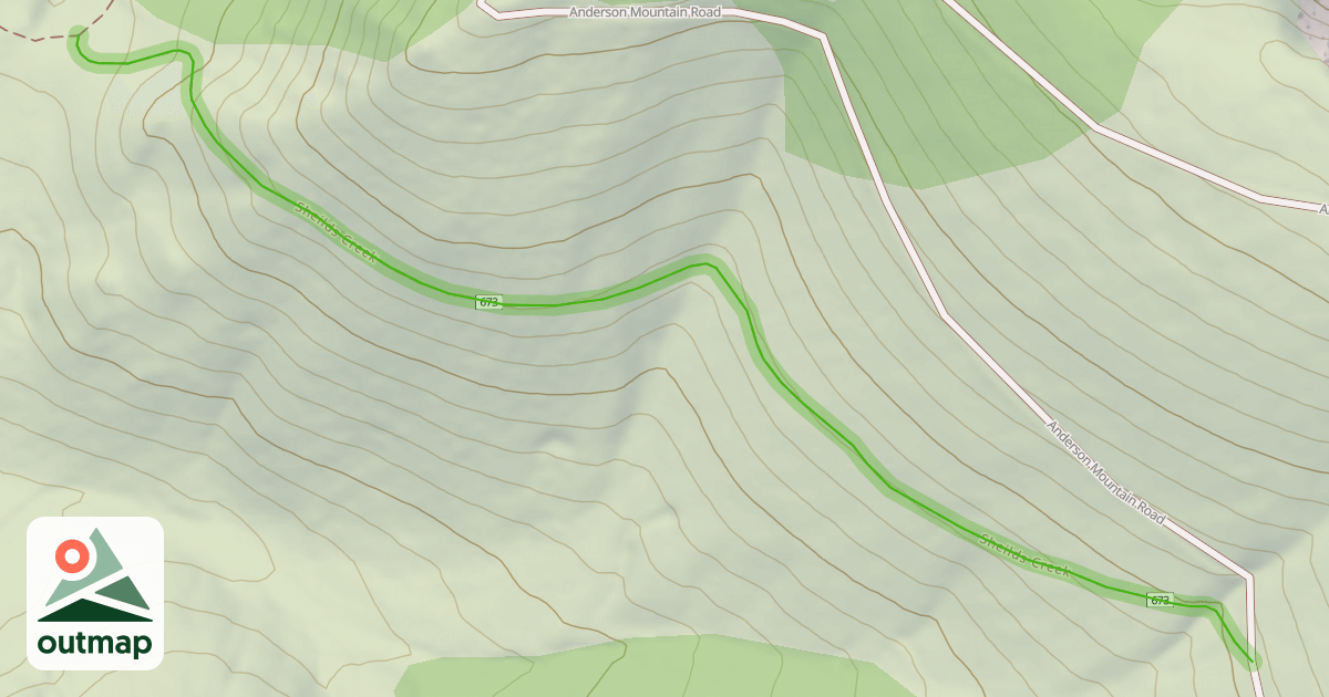 Map of Sheilds Creek