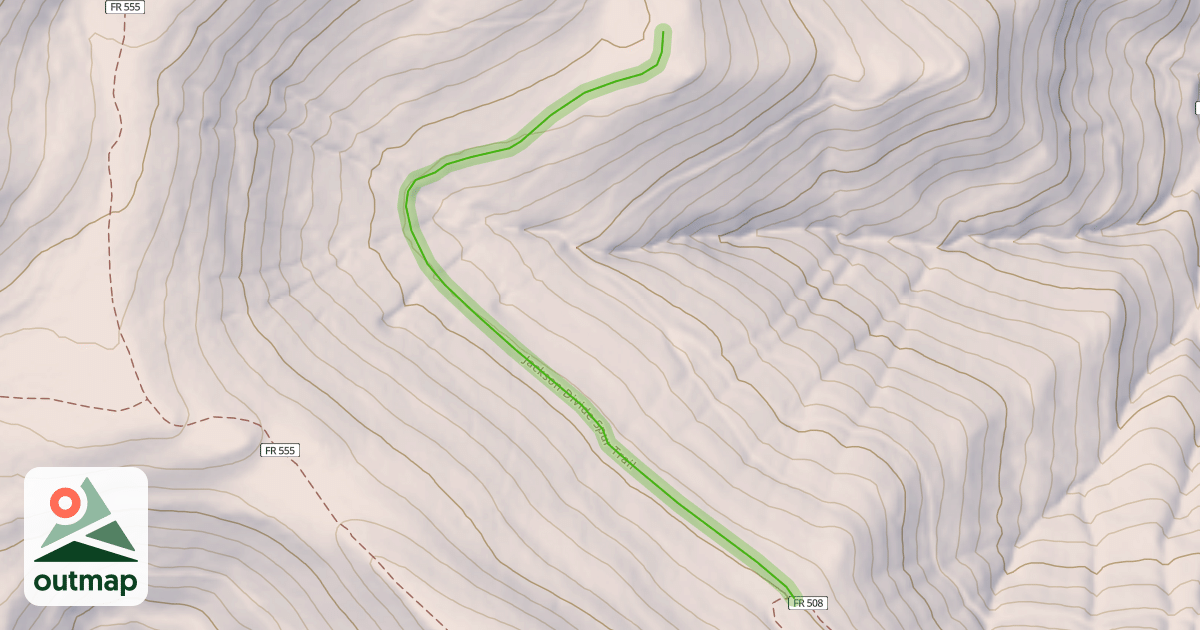 Map of Jackson Divide Spur Trail
