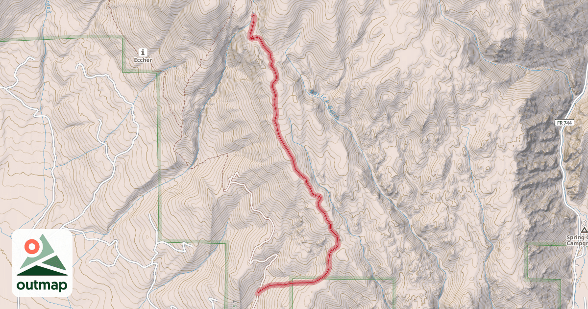 Map of Roaring Judy Road