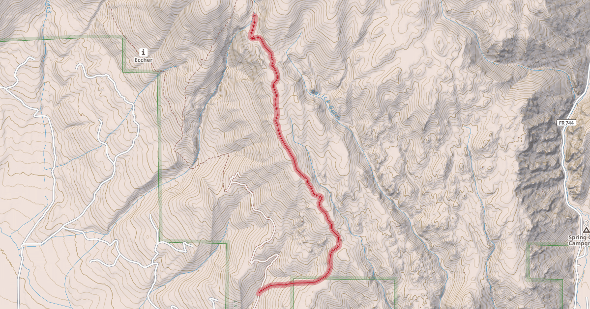 Map preview of Roaring Judy Road