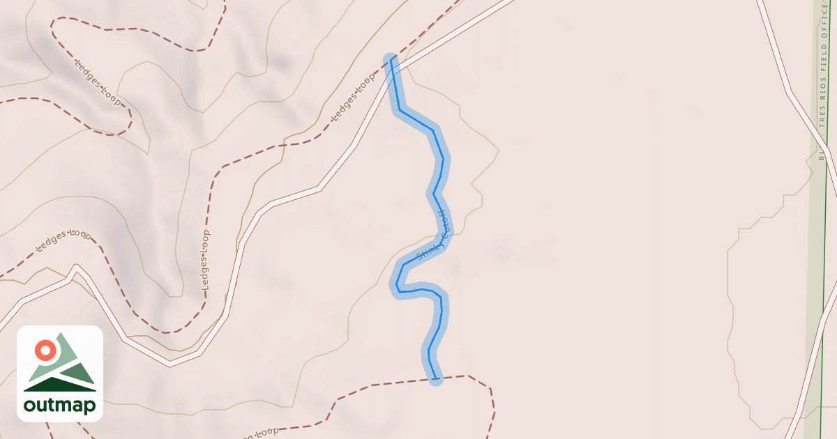 Map of Stinky Cutoff