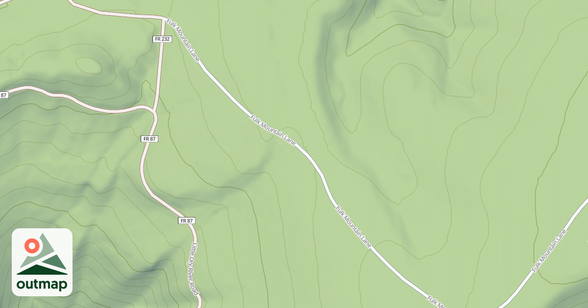 Map of FULK MOUNTAIN