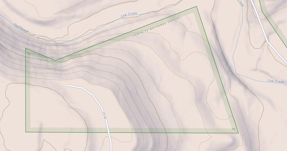 Map preview of USFS Motor Vehicle Use Map Roads {261CB004-9177-40B7-908A-8B7B39BD07E6}