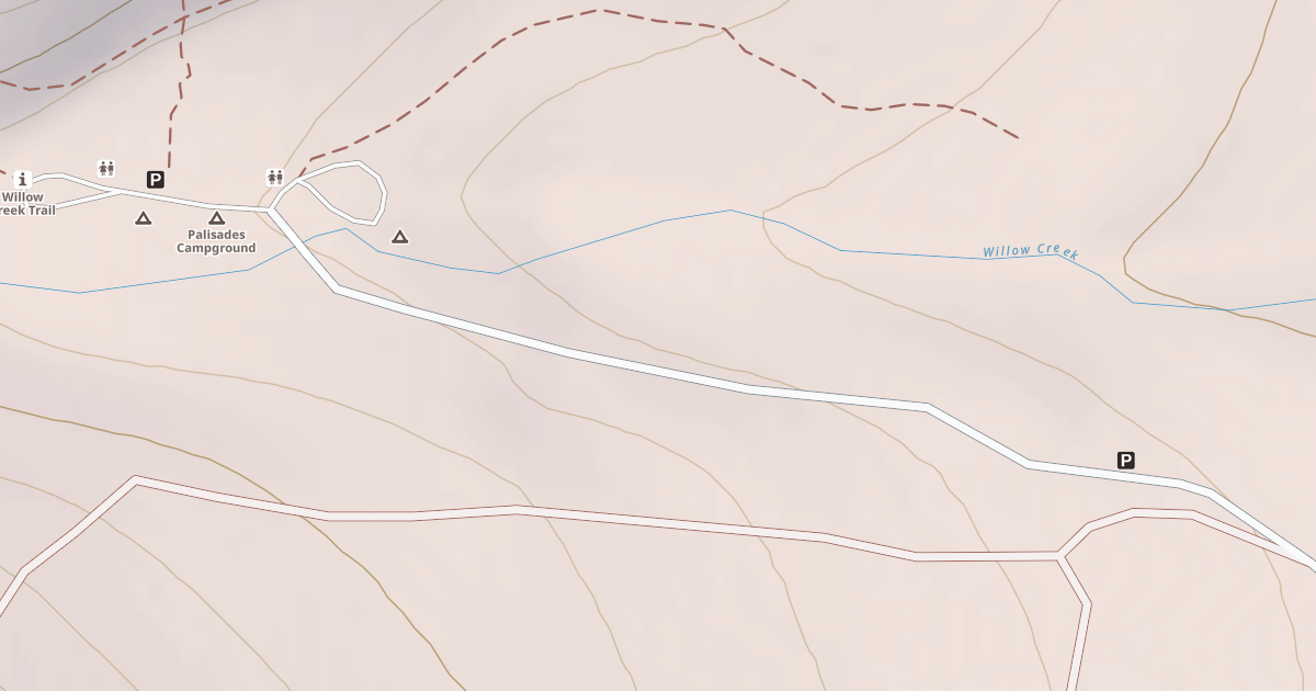 Map preview of PALISADES CAMPGROUND