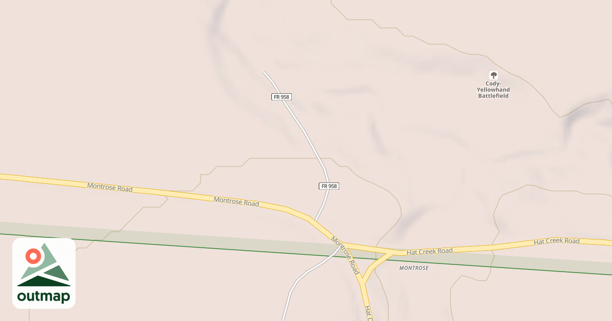 Map of WARBONNET BATTLEFIELD MEMORIAL