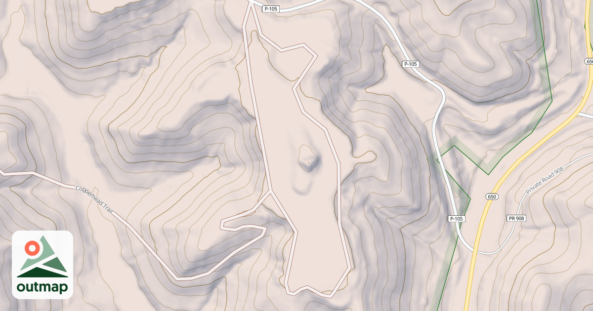 Map of High Knob Loop