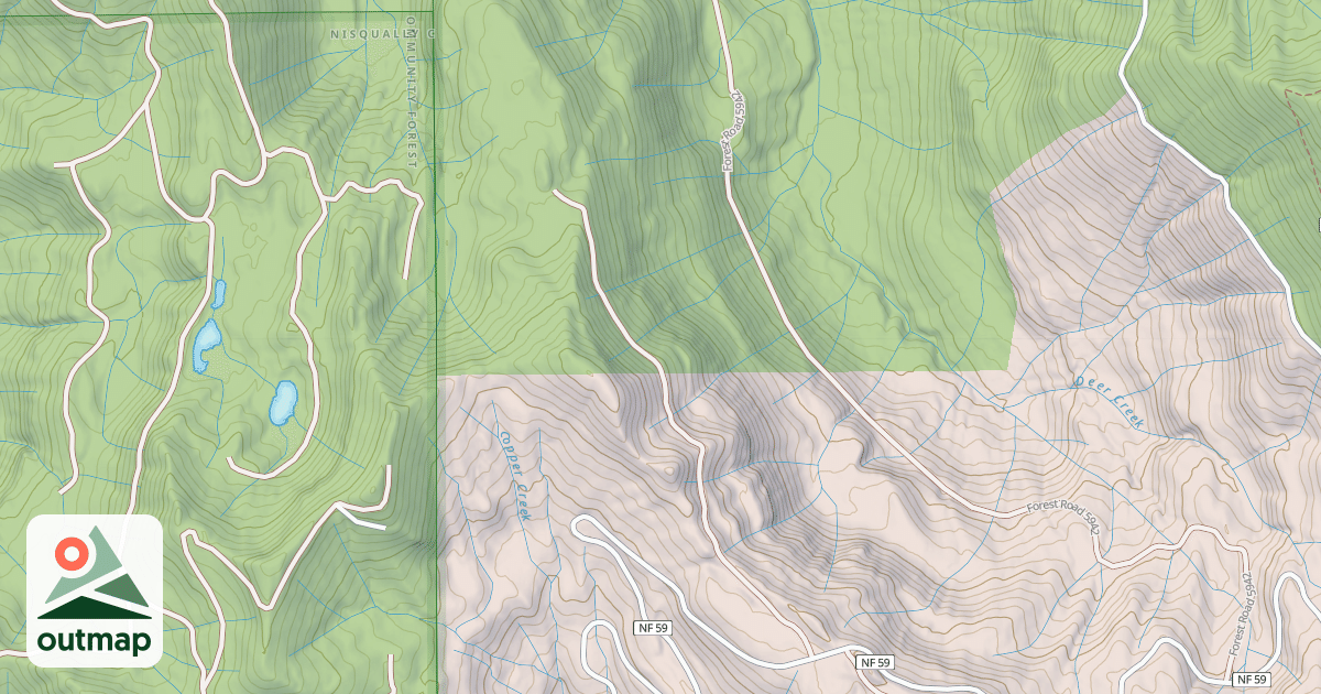 Map of UPPER DEER