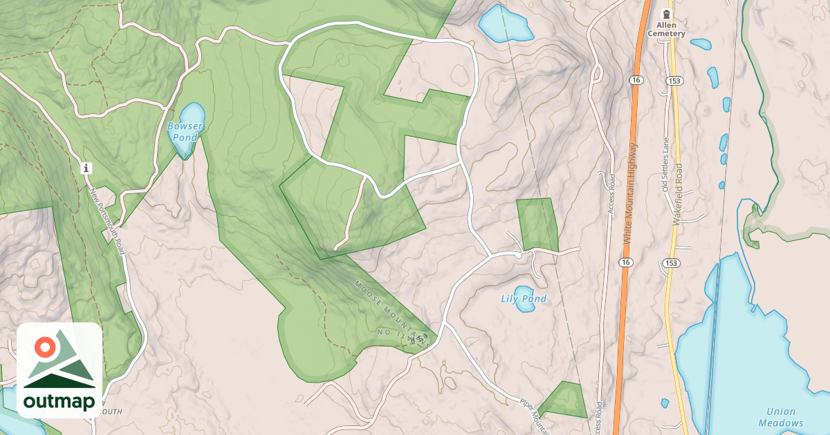 Map of Piper Mountain Rd