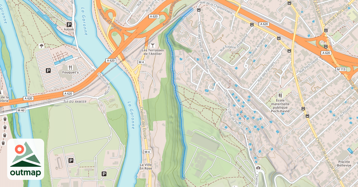 Map of Chemin des Roques de Pech David