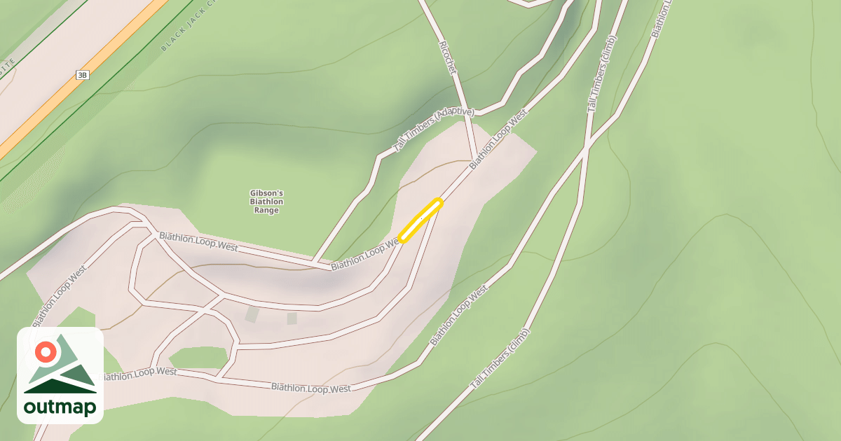 Map of Biathlon Loop West