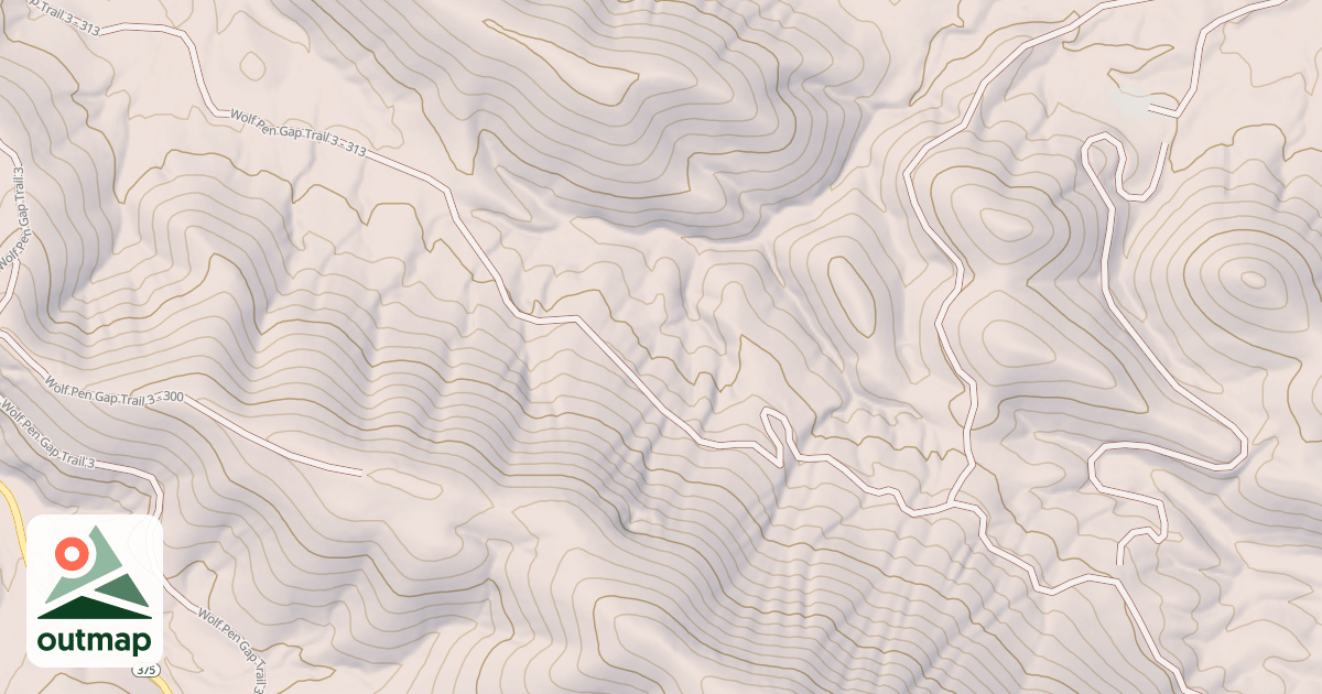 Map of WOLF PEN GAP 313