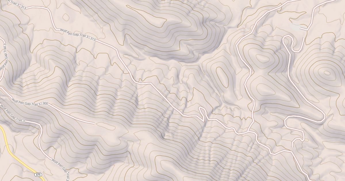 Map preview of WOLF PEN GAP 313