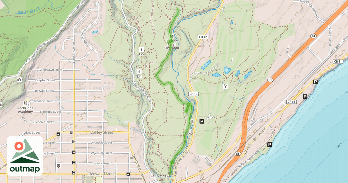 Map of Lester River Trail / Duluth Traverse