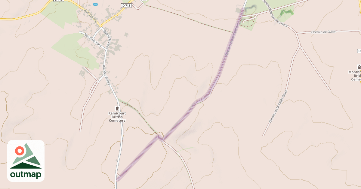 Map of Chemin de Montbrehain