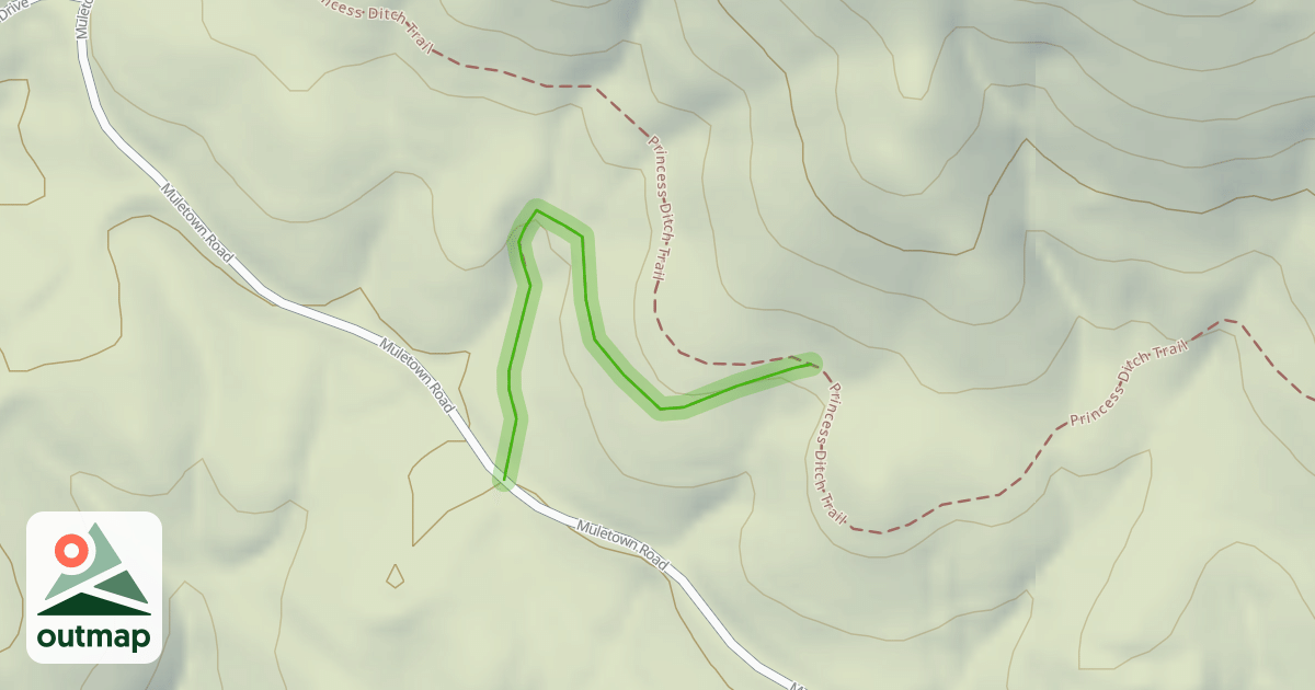 Map of Oak Knoll Trailhead Connector