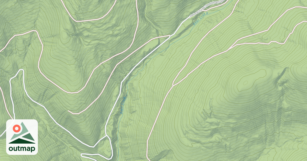 Map of DEER CREEK SPREAD CREEK