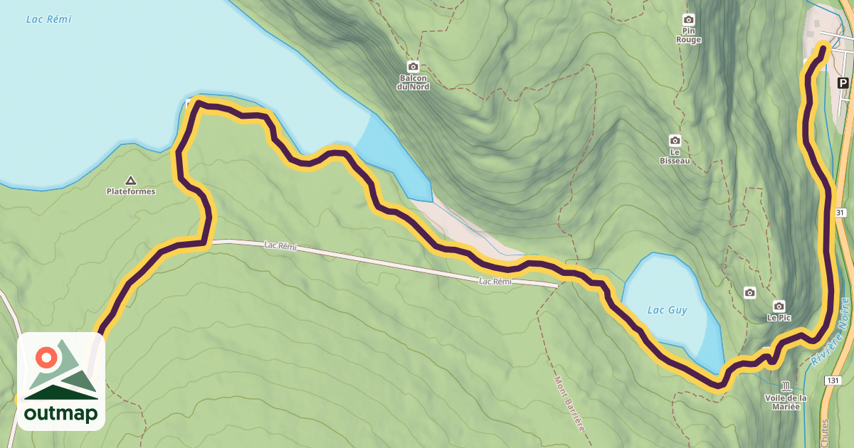 Map of Les Sept-Chutes Trail