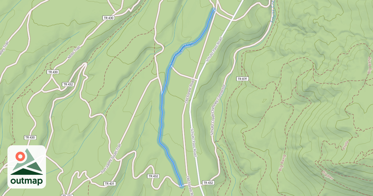Map of Lower Dogfood Trail