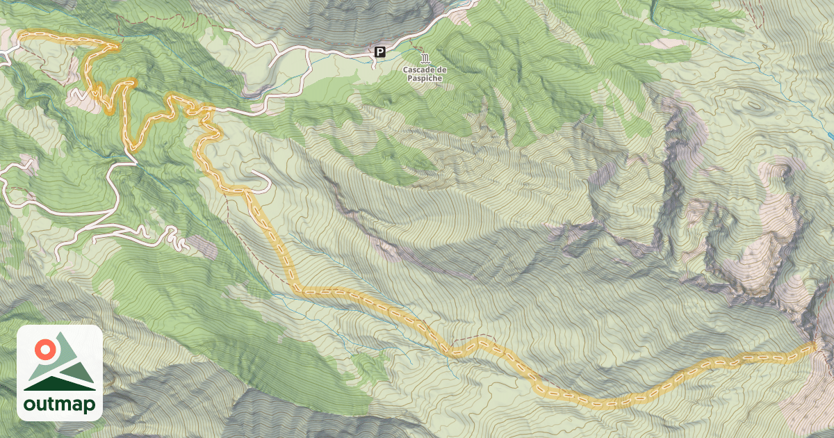 Map of Hourquette de Bo — Ortiac