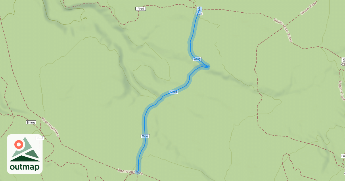 Map of Oaks Crosscut