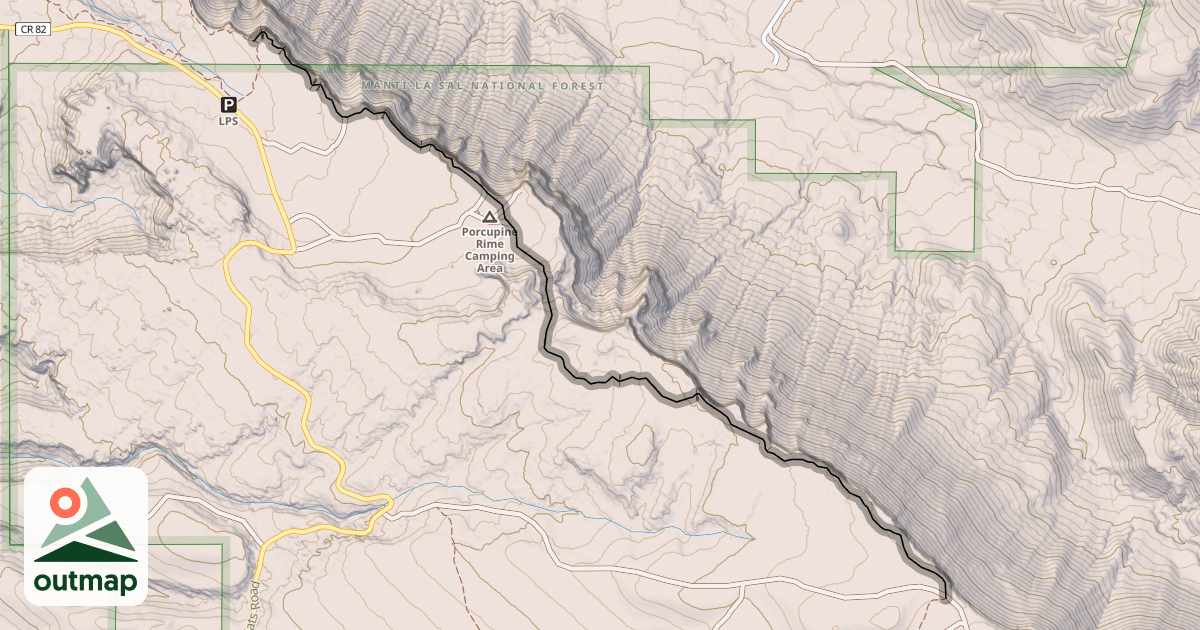 Map of Upper Porcupine Singletrack