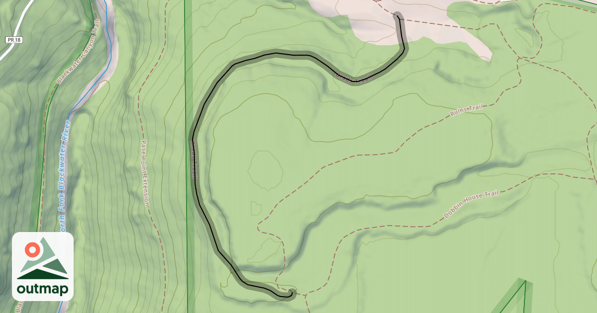 Map of Brads Trail