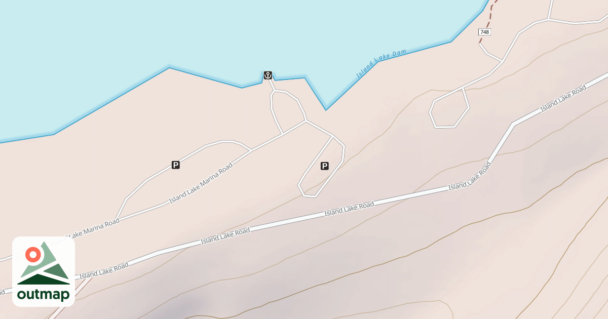 Map of ISLAND LAKE MARINA