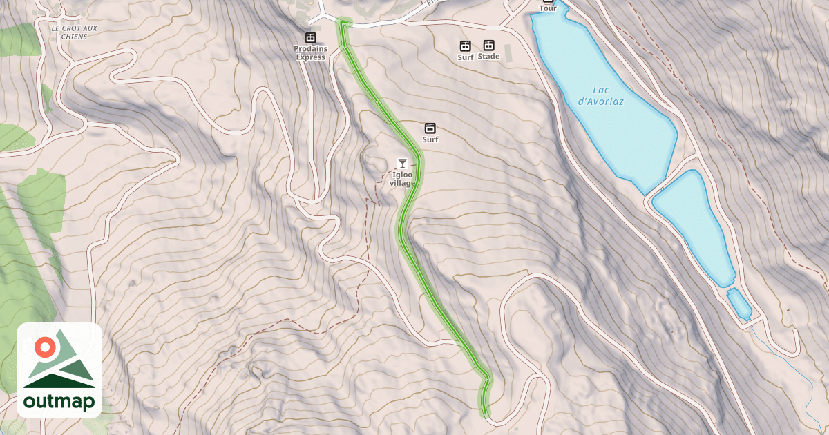 Map of Bleue d'Arare