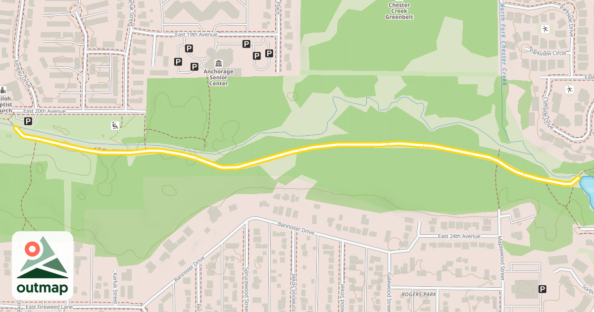 Map of Chester Creek Trail
