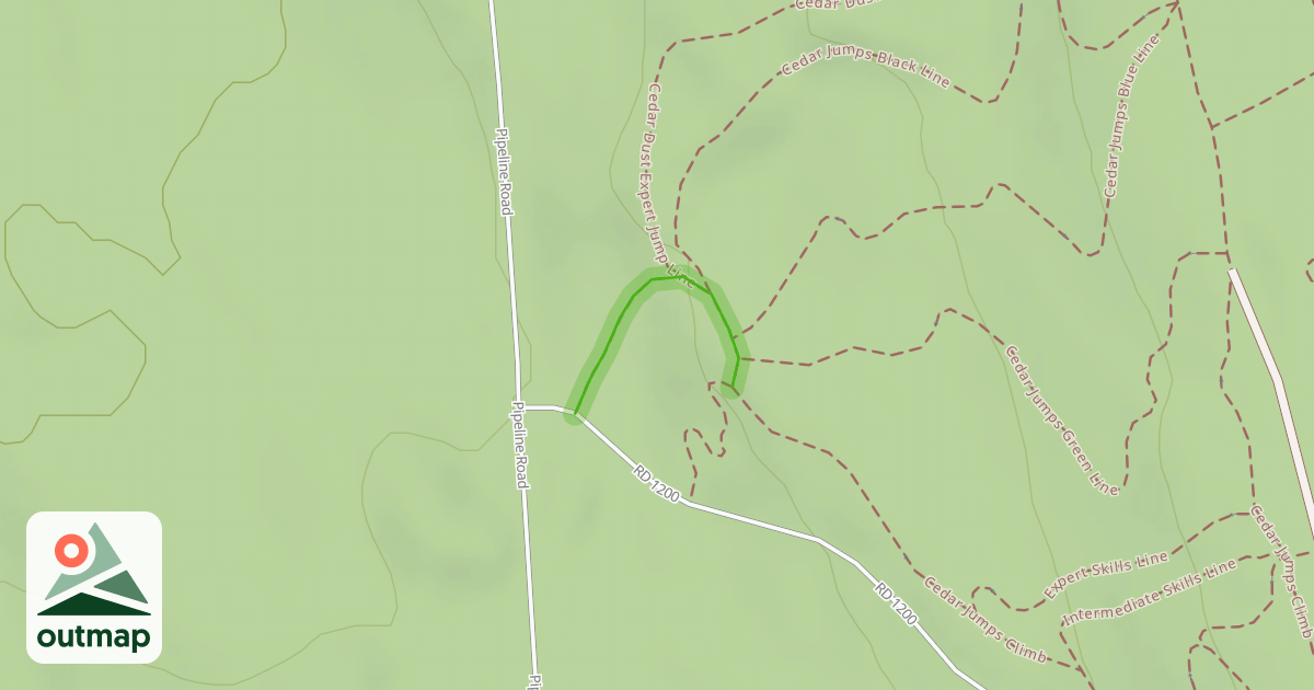 Map of Cedar Dust Jumps Exit