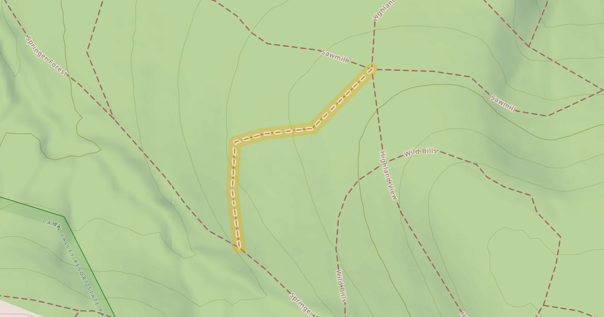 Map preview of Three Springs Trail