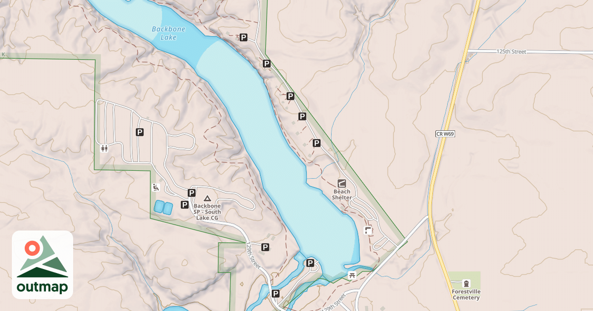 Map of East Lake