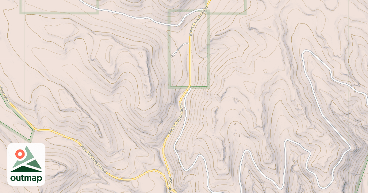 Map of BOLES CANYON