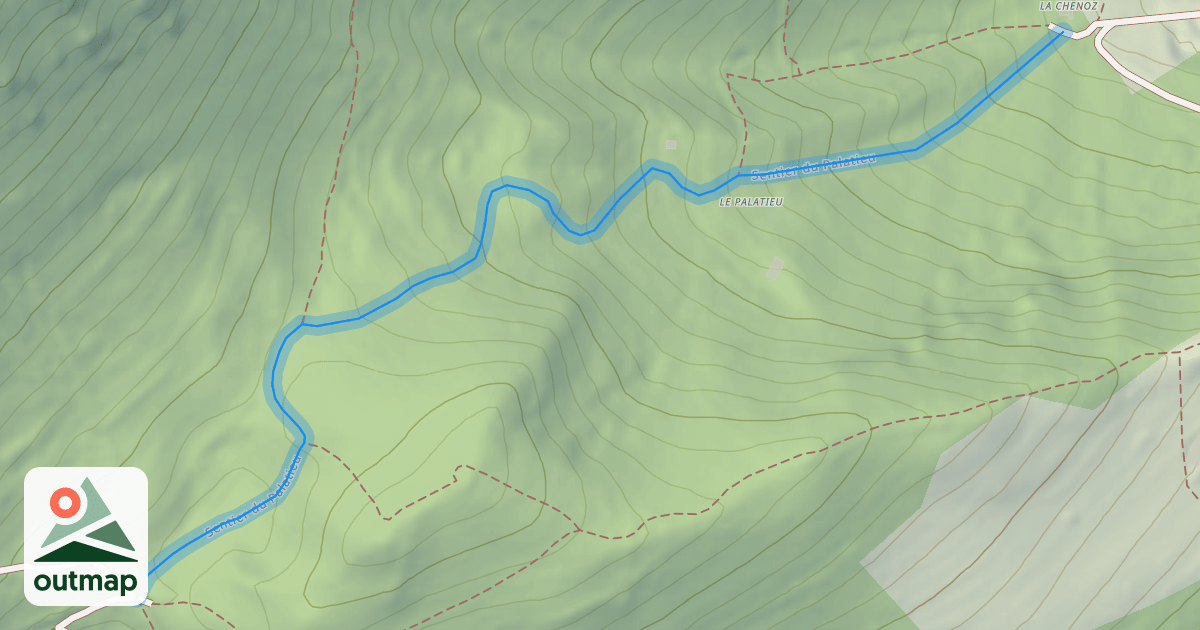 Map of Sentier du Palatieu