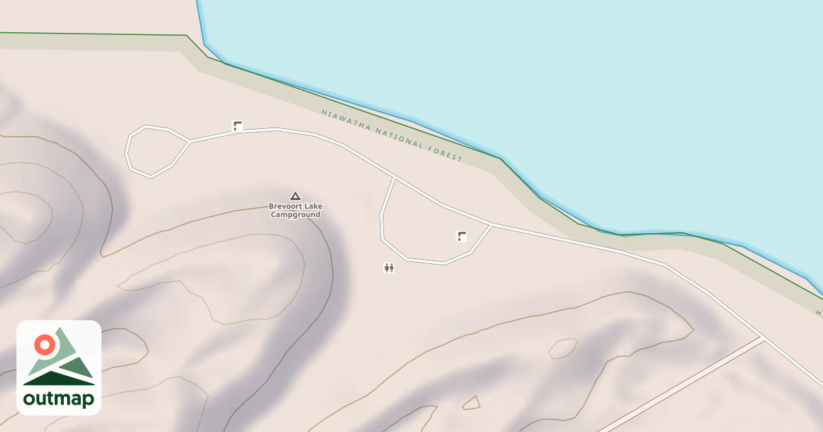 Map of BREVOORT LAKE CG SPUR BB