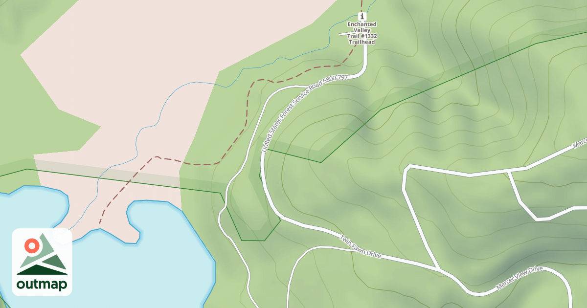 Map of ENCHANTED VALLEY ROAD